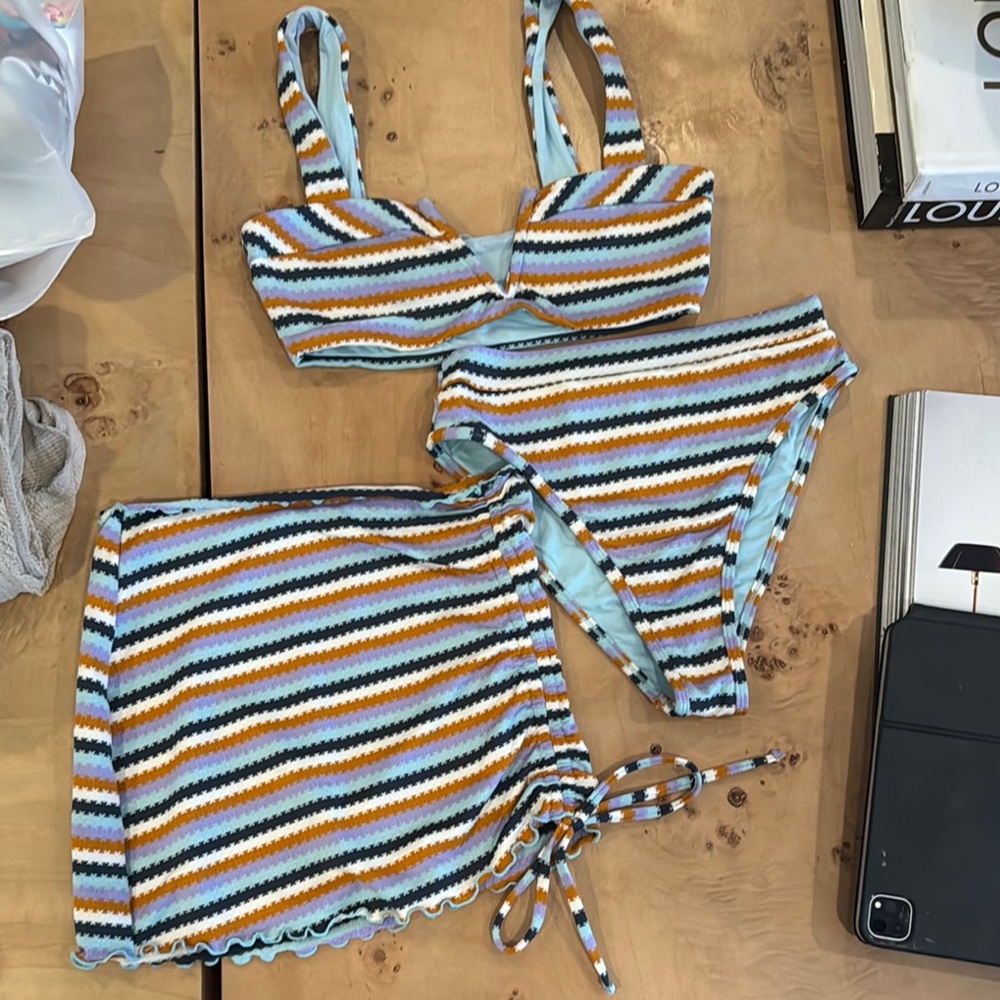 L*Space Multicolor Striped Bikini Set